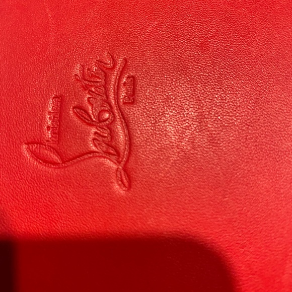 Authentic Louboutin large clutch / iPad case. Teal with spikes - Picture 8 of 14